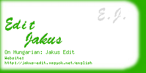 edit jakus business card